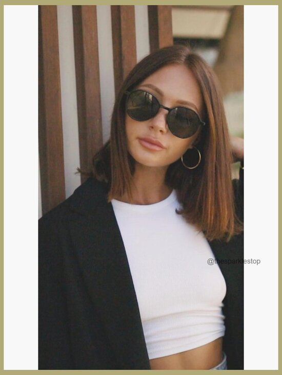 Trendy Hexagon Round Sunglasses with UV400 Protection Plastic Frame